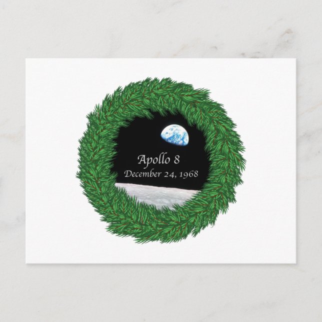 Carte Postale Mission Apollo 8 Christmas Eve Moon (Devant)