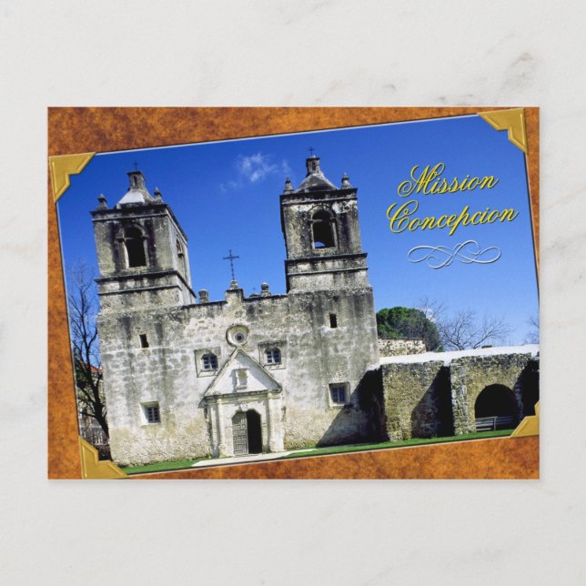 Carte Postale Mission Concepción à San Antonio, Texas (Devant)