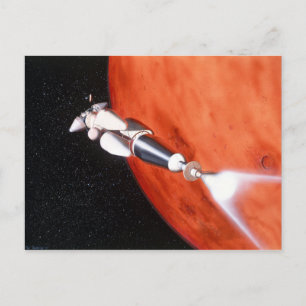 Carte Postale Mission future vers Mars en orbite