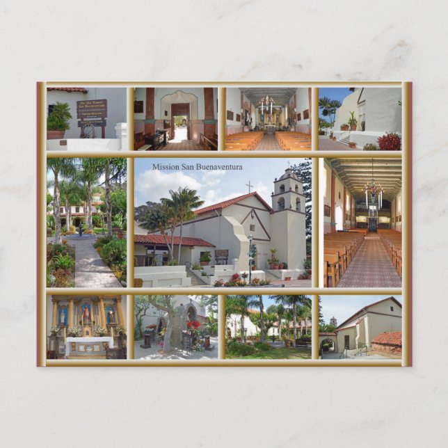 Carte Postale Mission San Buenaventura (Devant)