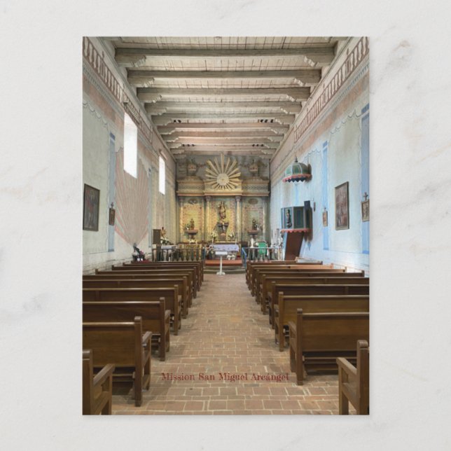 Carte Postale Mission San Miguel Arcángel, Couleur (Devant)