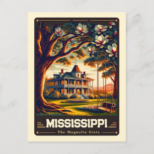 Carte Postale Mississippi   Esprit patriotique Vintage