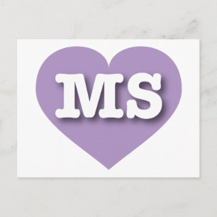 Carte Postale Mississippi Lavender Heart - I love MS