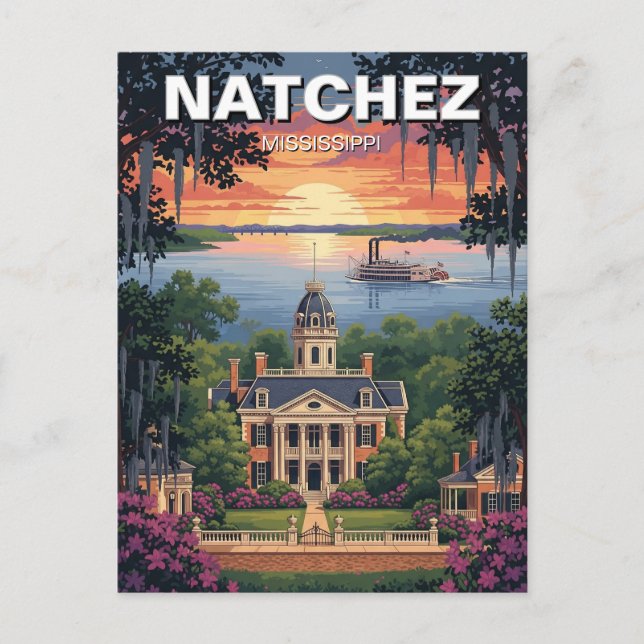 Carte Postale Mississippi Natchez Travel (Devant)