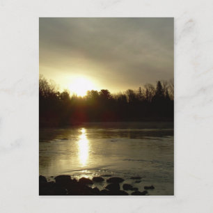 Carte Postale Mississippi Rivière Sunrise réflexion