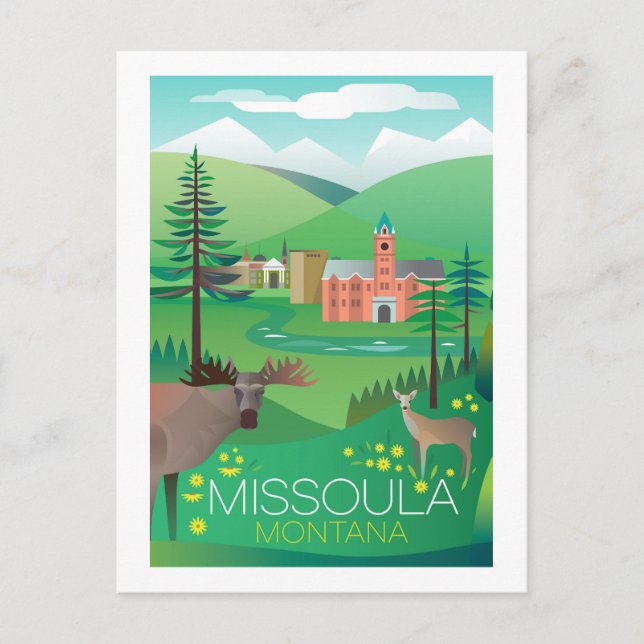 Carte postale Missoula, Montana (Devant)