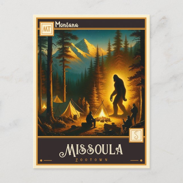 Carte Postale Missoula, Montana | VINTAGE (Devant)