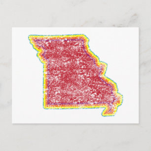 Carte Postale missouri couleur grunge