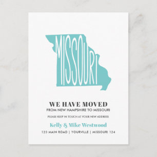 Carte Postale MISSOURI Nous avons déménagé Nouvelle adresse Nouv