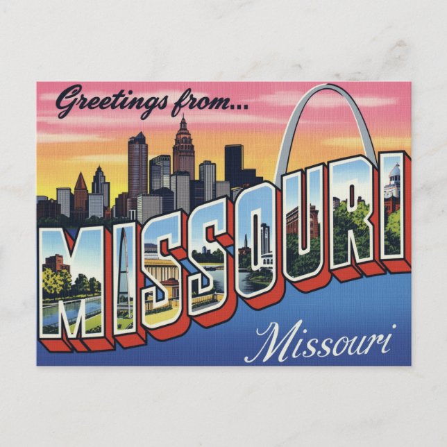 Carte Postale Missouri St. Louis Gateway Arch (Devant)