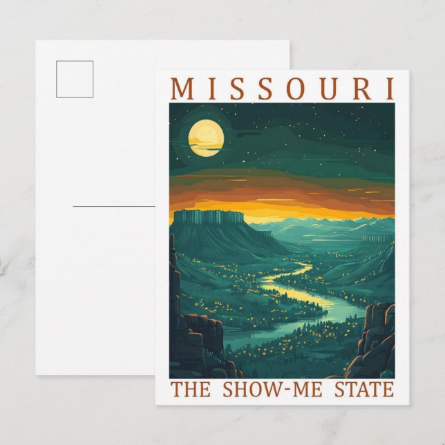 Carte Postale Missouri the Show Me State USA Travel Place (Devant / Derrière)