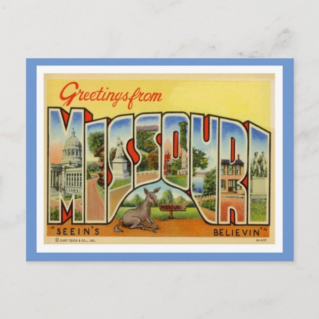 Carte Postale Missouri Vintage (Devant)