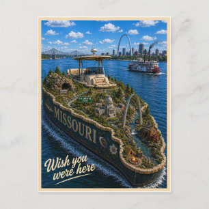 Carte Postale Missouri   Wish You Were Here   Série des États