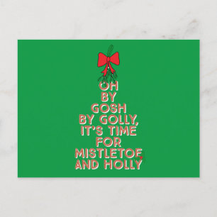 Carte Postale Mistletoe et Holly