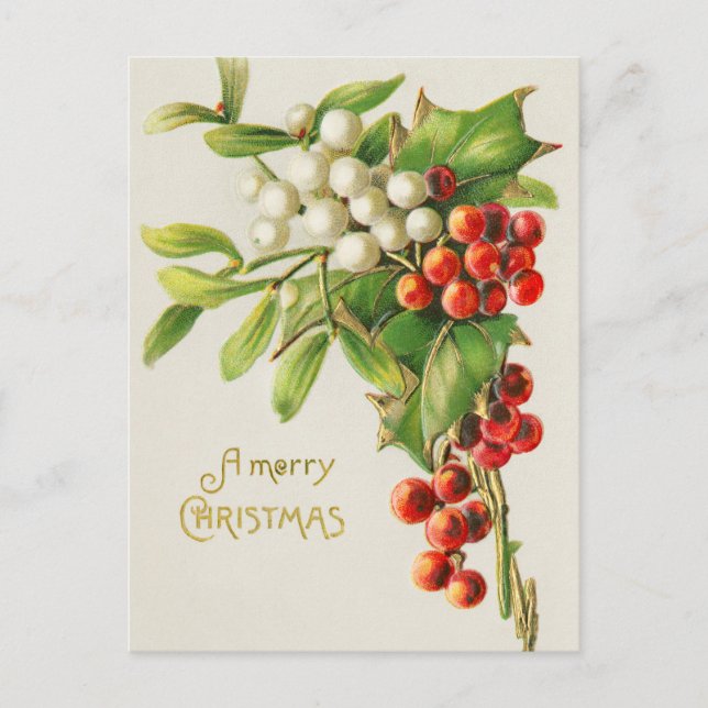 Carte Postale Mistletoe vintage (Devant)