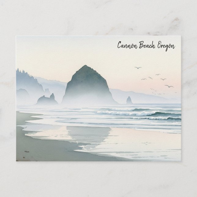 Carte Postale Misty Morning Cannon Beach Oregon (Devant)