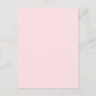 Carte Postale Misty Rose clair bébé rose couleur solide Arrière 