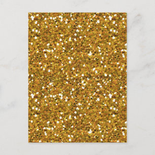 CARTE POSTALE MIXMATCH ROYAL GOLDS GOLDEN BLANC PAILLETÉ FOND