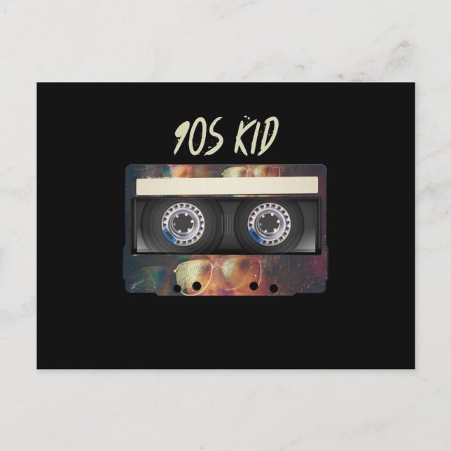 Carte Postale MixTape Cassette Vibe des Années 90 Anniversaire 9 (Devant)