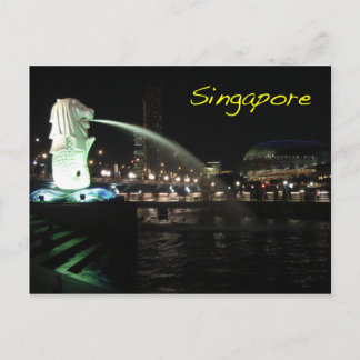 Carte Postale Mlion de Singapour