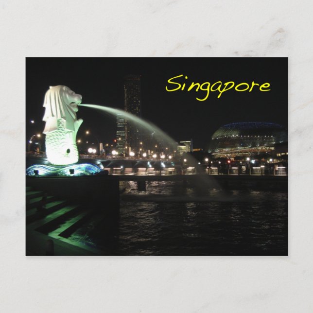 Carte Postale Mlion de Singapour (Devant)