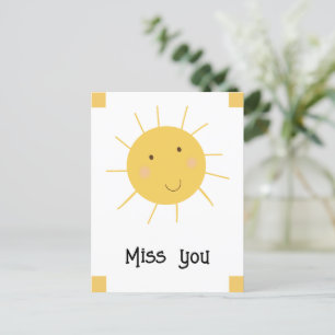Carte Postale Mlle.   Joyeux Jaune Soleil