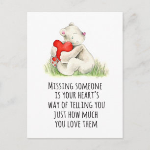 Carte Postale Mlle... ours en peluche