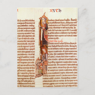 Carte Postale Mme 21 fol.97 Ruth et Boaz, d'une Bible