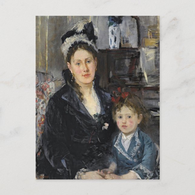 Carte Postale Mme Boursier et sa fille | Berthe Morisot (Devant)