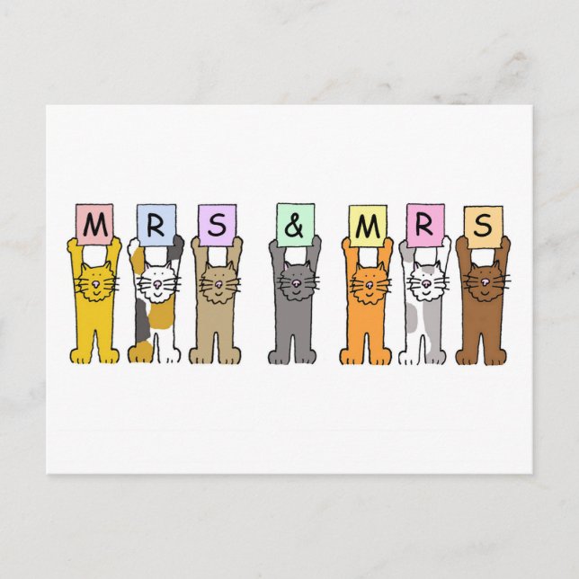 Carte Postale Mme et Mme Mariage Félicitations (Devant)