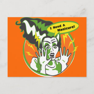 Carte Postale Mme Frankenstein a besoin d'une manucure