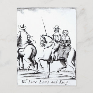 Carte Postale Mme Jane Lane avec le roi Charles II