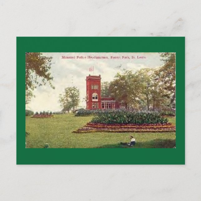Carte Postale MO Police à cheval Saint-Louis Missouri (Devant)