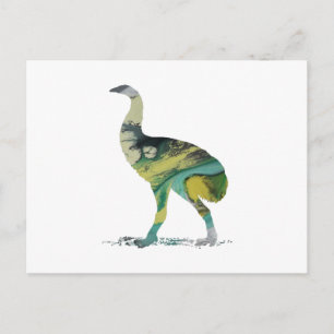 Carte Postale Moa Bird Art