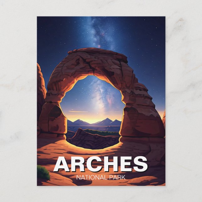 Carte Postale Moab Utah Arches National Park voie laiteuse (Devant)