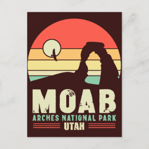 Carte Postale Moab Utah Vintage Desert Sunset Retro Souvenir 60s