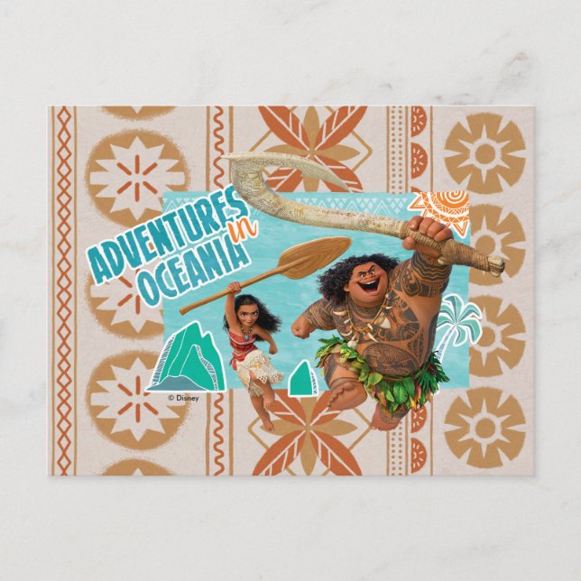 Carte Postale Moana | Aventures En Océanie (Devant)