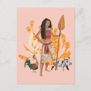 Carte Postale Moana en live-action Wayfinder Pua Heihei Graphiqu