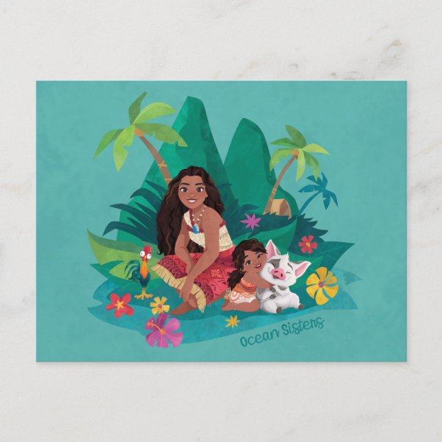 Carte Postale Moana et Simea Ocean Sisters (Devant)