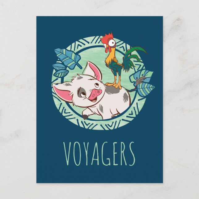 Carte Postale Moana | Pua & Heihei Voyagers (Devant)
