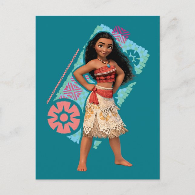 Carte Postale Moana | Vintage Island Girl (Devant)