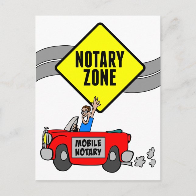 Carte Postale Mobile Noir Zone Route Jaune Signal Voiture Sport  (Devant)