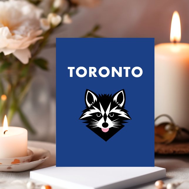 Carte Postale Mocage mignon amusant Toronto Raccoon Couleur fonc (Créateur téléchargé)