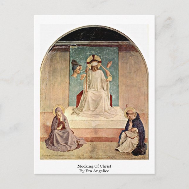 Carte Postale Mocking Of Christ. Par Fra Angelico (Devant)