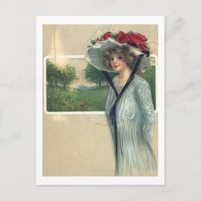 Carte Postale Mode d'antiquité vintage (Devant)