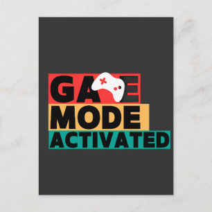 Carte Postale Mode de jeu activé Art de manette de jeu