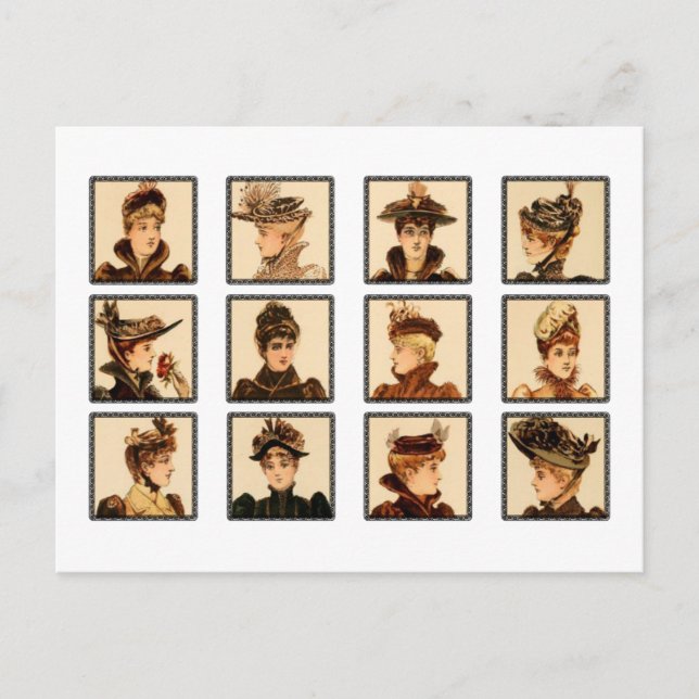 Carte Postale Mode féminine victorienne (Devant)