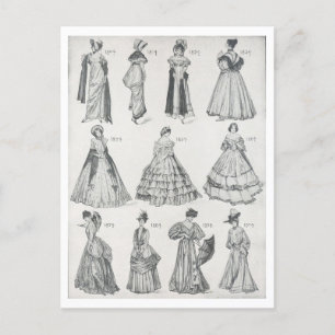 Carte Postale Mode femme vintage des années 1800