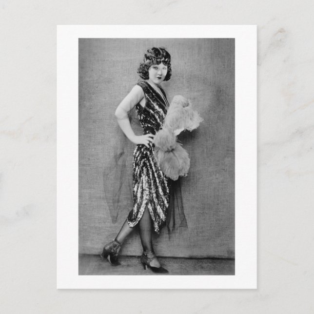 Carte Postale Mode Flapper des années 1920 (Devant)