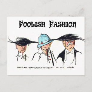 Carte Postale Mode idiot :  Casquettes excentriques